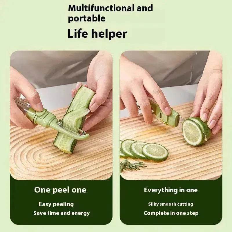 Two-in-one Portable Home Folding Double Head Fruit Knife Peeler - EX-STOCK Canada
