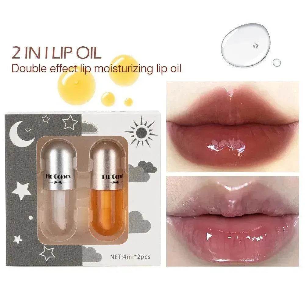 Two Sets Of Moisturizing Lip Oil And Lip Color Liquid Cases - EX-STOCK Canada