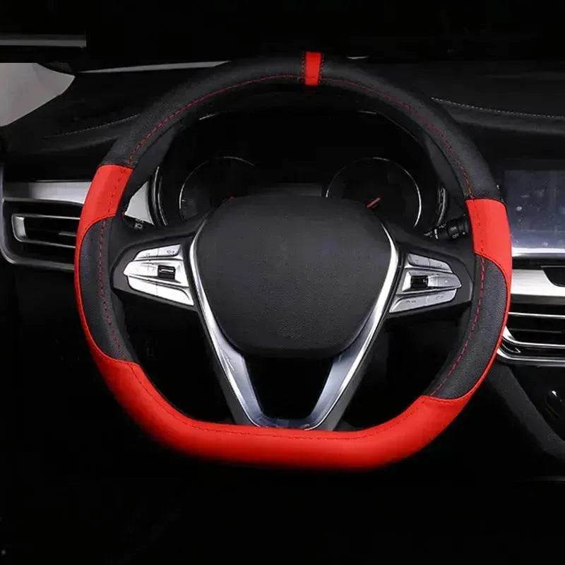 Universal Leather Steering Wheel Cover Suitable for the Four Season. - EX-STOCK Canada
