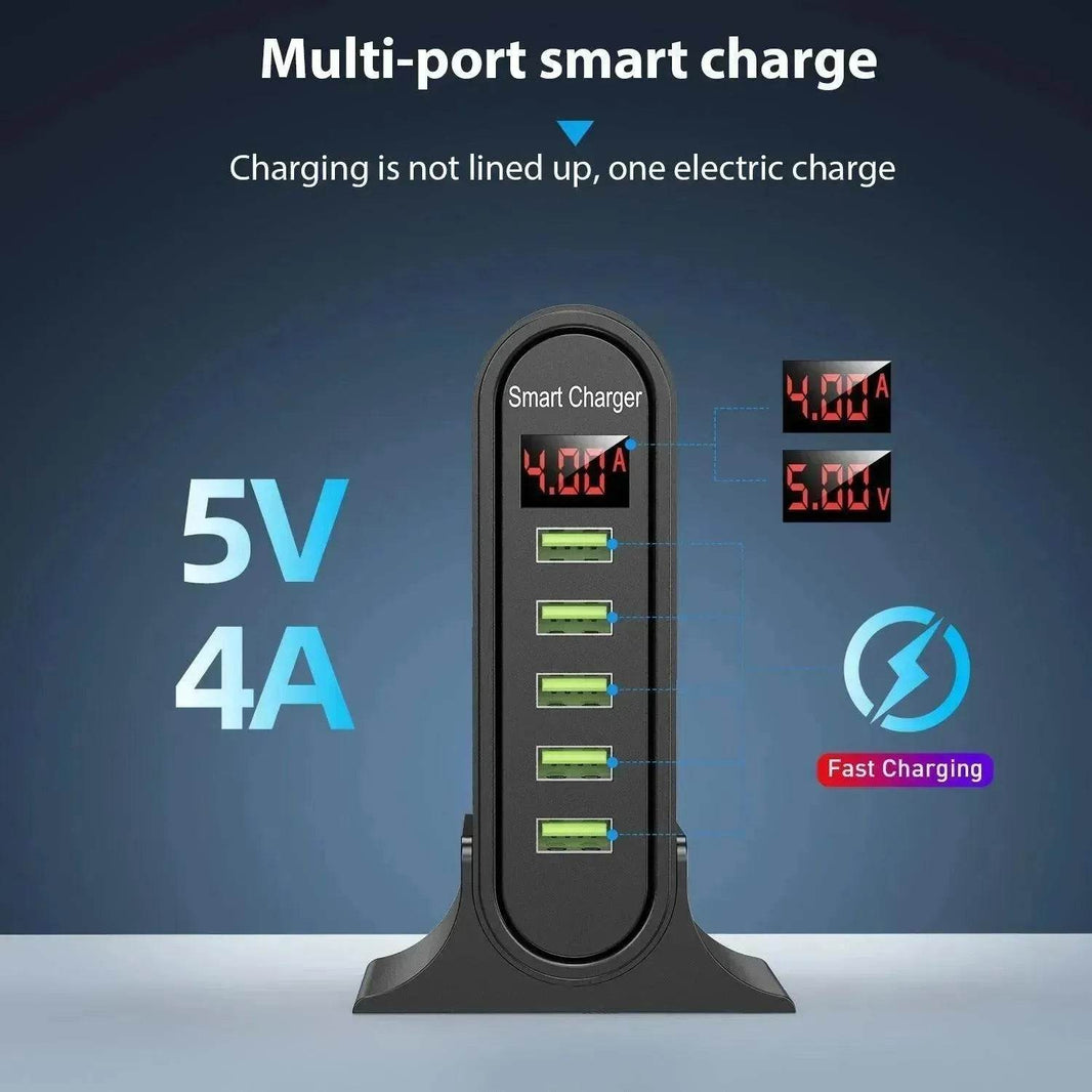 USB five-port smart charger Smart USB Power Adapter - EX-STOCK Canada