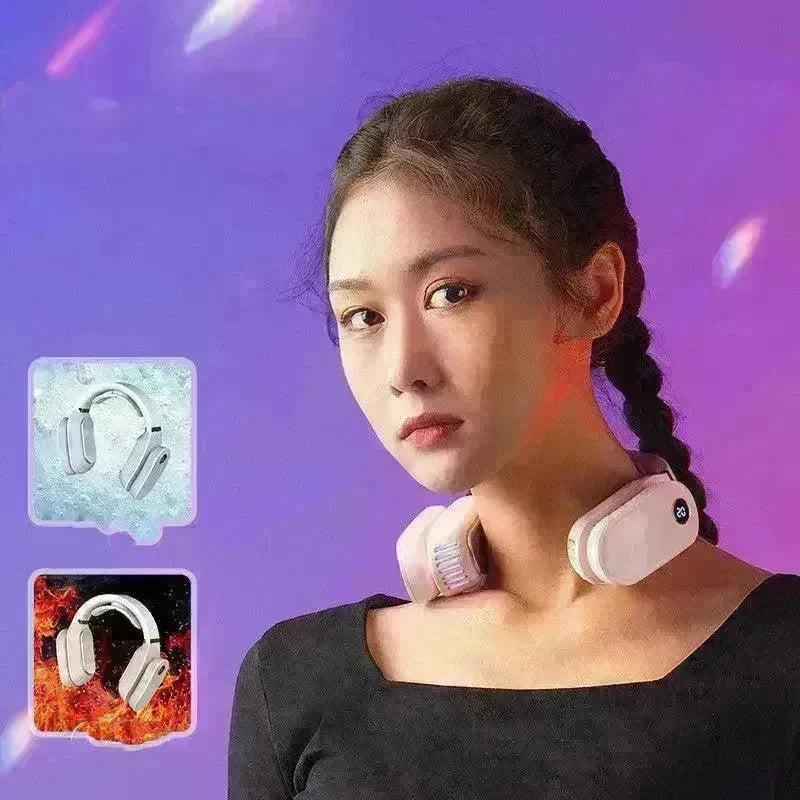 USB Portable Hanging Neck Cooling and Heating Fan Air Conditioner for Home Office, Travel - EX-STOCK CANADA