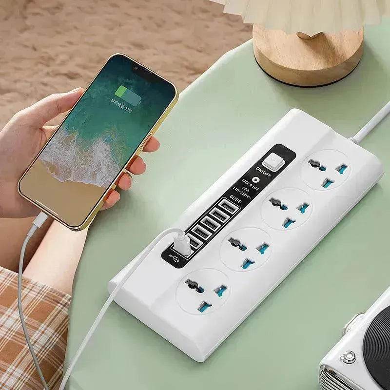 USB Universal Hole Plug Smart Power Strip and Surge Suppressor - EX-STOCK Canada