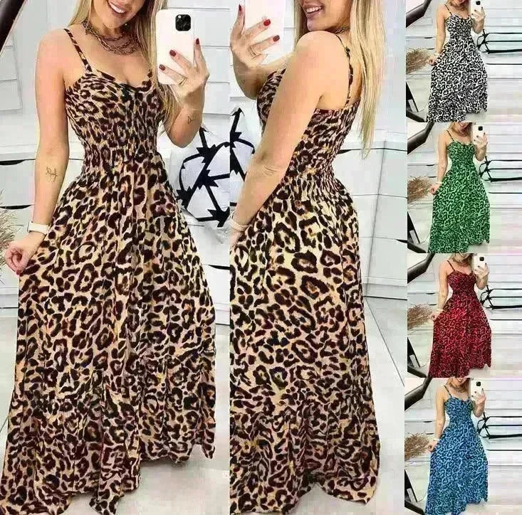 V-neck Brace Dress High Waist Temperament - EX-STOCK CANADA