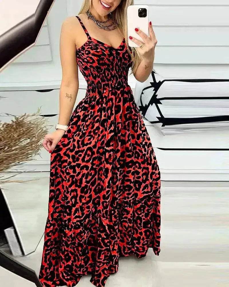 V-neck Brace Dress High Waist Temperament - EX-STOCK Canada
