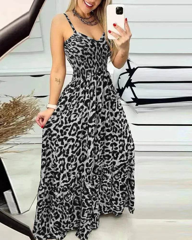 V-neck Brace Dress High Waist Temperament - EX-STOCK Canada