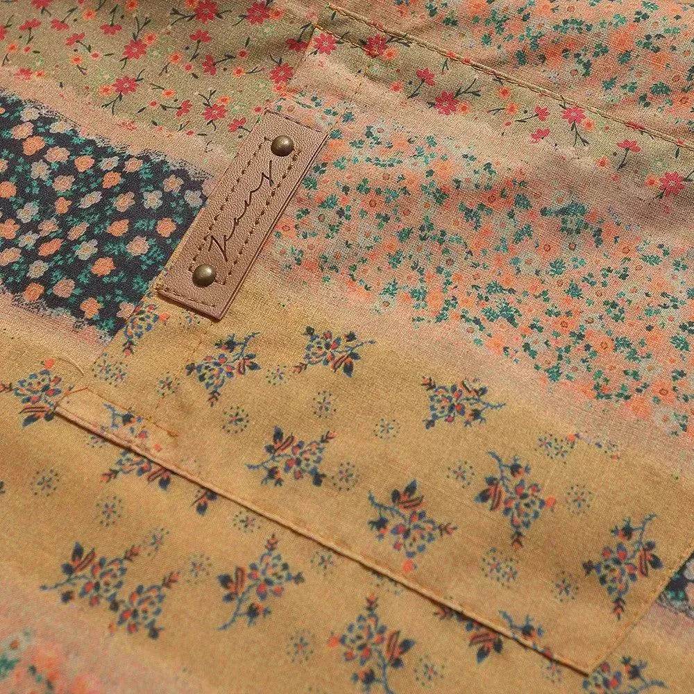 Vertical Stripes Small Floral Short-sleeved Casual Shirt - EX-STOCK Canada