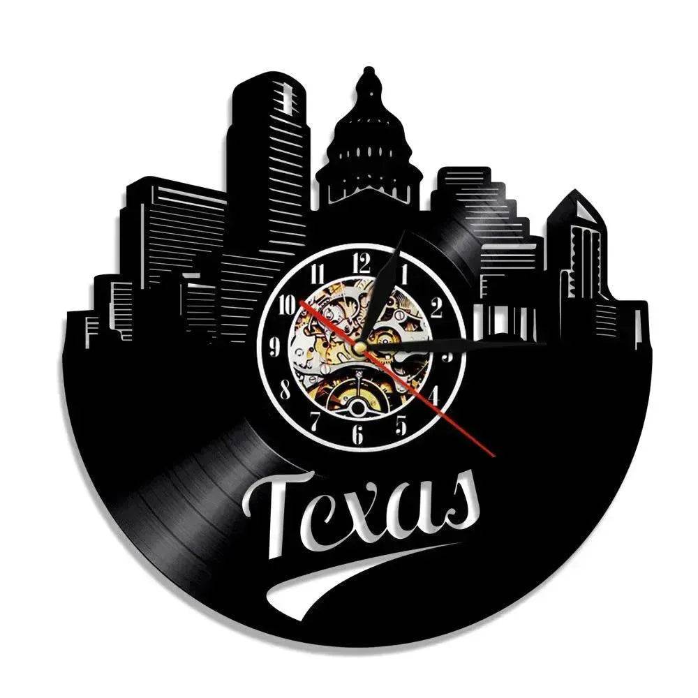 Wall Clock Vinyl Wall Clock Atlanta Skyline Vinyl Record Clock Georgia Wall Art Atlanta Wall Decor Vinyl Clock Lights Silent Clock - EX-STOCK Canada