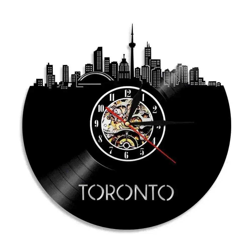 Wall Clock Vinyl Wall Clock Atlanta Skyline Vinyl Record Clock Georgia Wall Art Atlanta Wall Decor Vinyl Clock Lights Silent Clock - EX-STOCK Canada