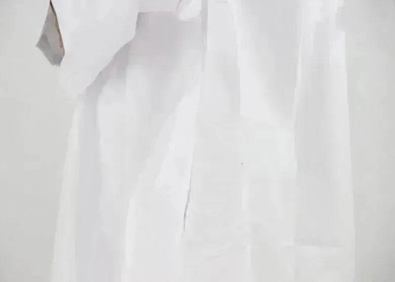 Fashionable and Elegant Washed Velvet Embroidered Stand Collar Arab Small Male Robe Moroccan Men's Jalabiya - EX-STOCK Canada