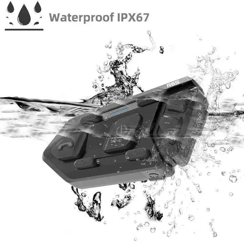 WAYXIN R6s Double Pack Intercom Motorcycle Bluetooth Headsets 1200 m up to 6 Riders with DSP & CVC Noise Reduction Waterproof Hands-Free Function Intercom Communication System - EX-STOCK Canada