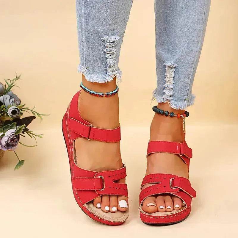 Wedge Sandals Summer Velcro Platform Shoes Women - EX-STOCK Canada