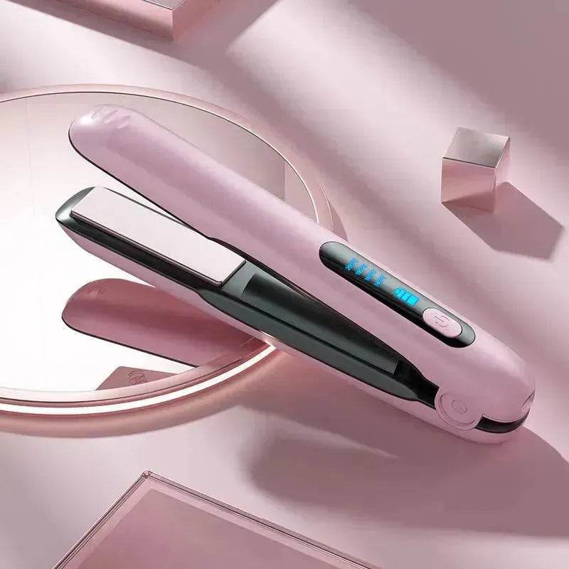 Wireless Hair Straightener Flat Iron Mini 2 IN 1 Roller USB 5000mAh Max 200 Degree Portable Cordless Curler 4 Levels Dry And Wet Uses - EX-STOCK Canada