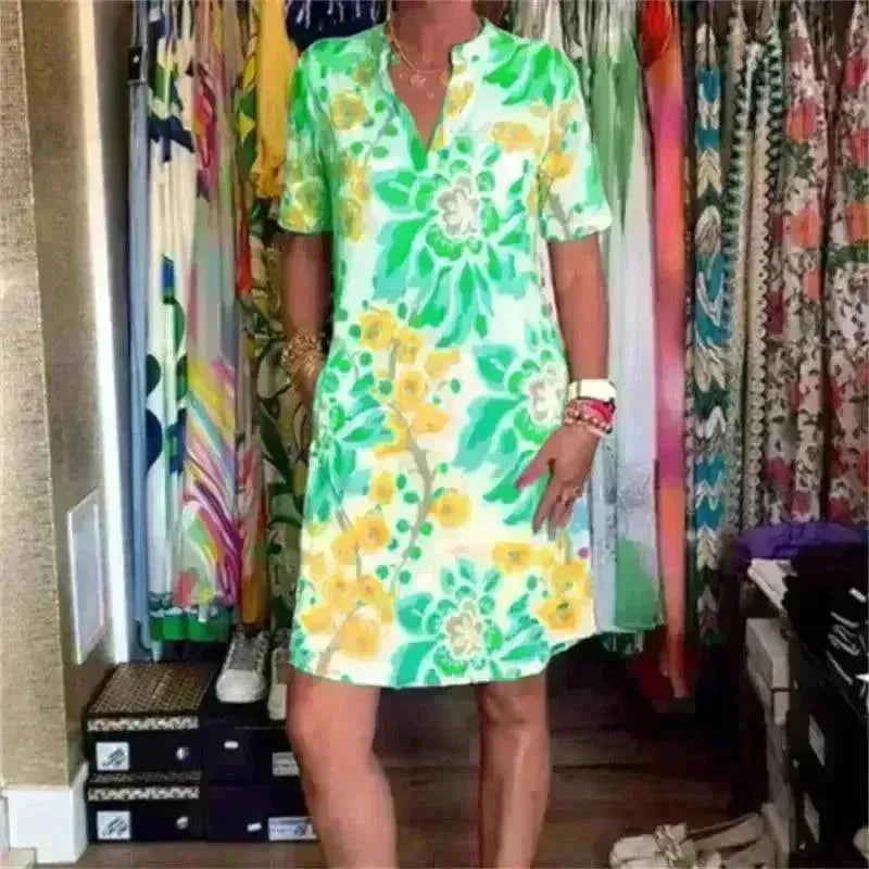 Women's Fashion Casual Digital Printing Loose Dress - EX-STOCK CANADA