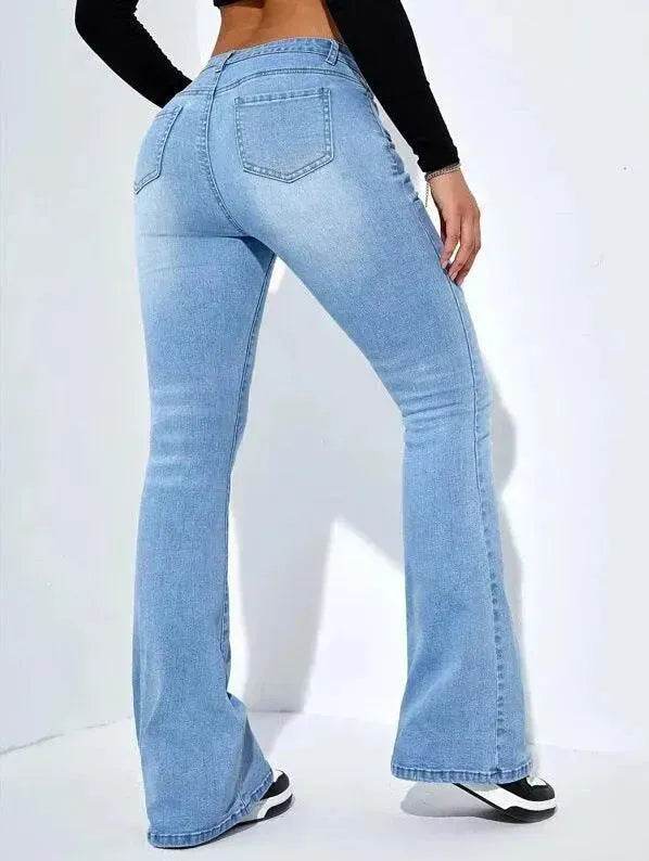 Women's Fashion Casual High Waist Slim-fit Stretch Jeans Pant Trousers - EX-STOCK Canada