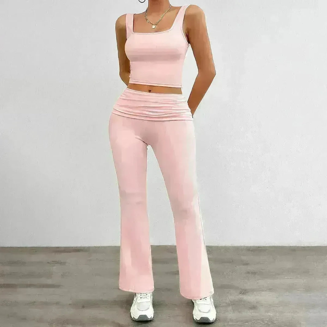 Women's Fashion Casual Solid Color Vest Body-hugging Suit - EX-STOCK CANADA