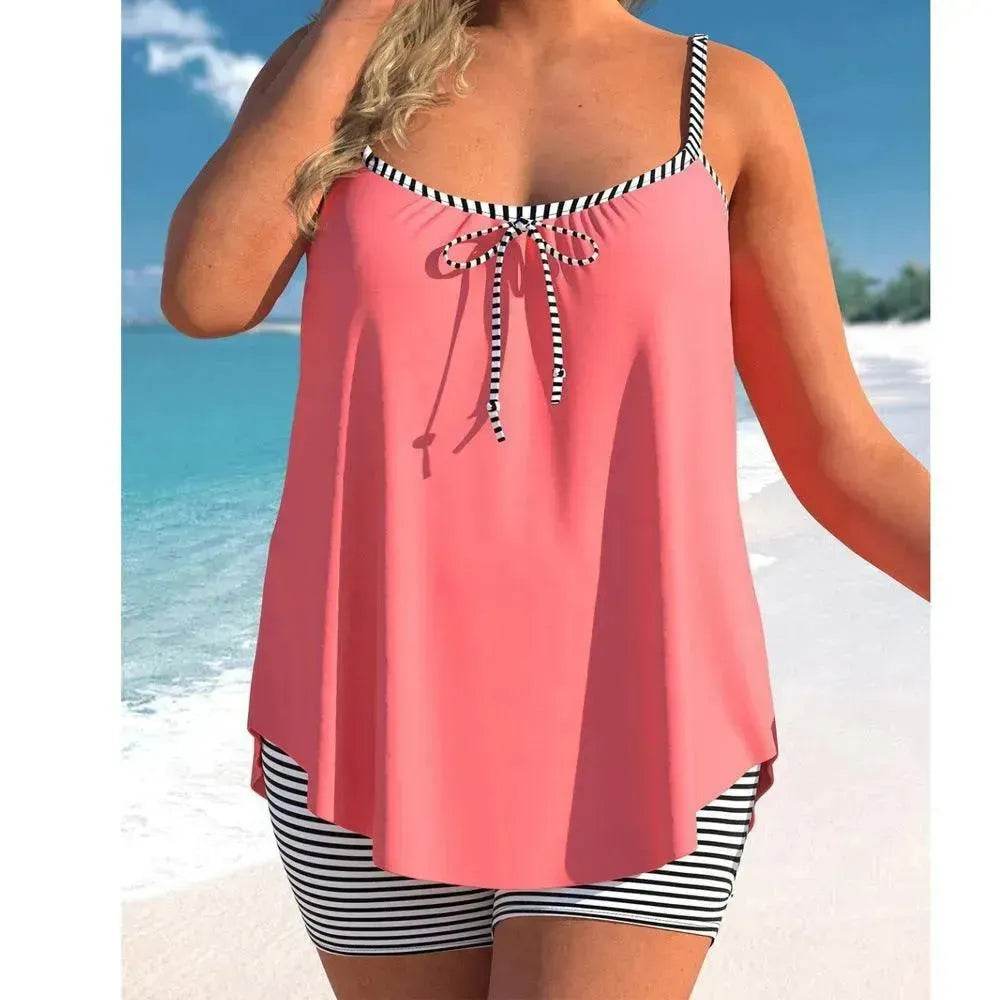 Women's Fashion Solid Color Loose Beach Casual Swimming Suit - EX-STOCK Canada