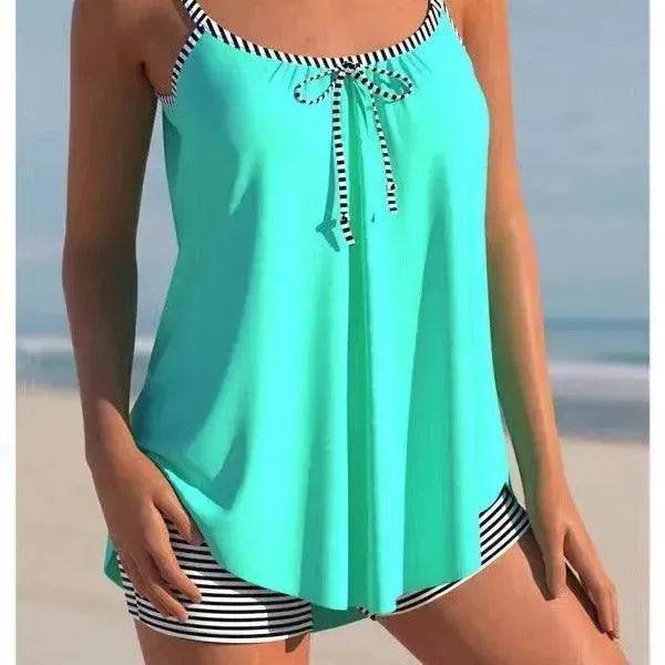 Women's Fashion Solid Color Loose Beach Casual Swimming Suit - EX-STOCK Canada