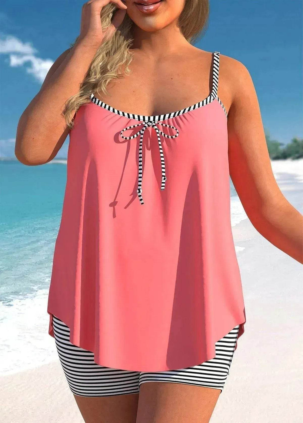 Women's Fashion Solid Color Loose Beach Casual Swimming Suit - EX-STOCK Canada