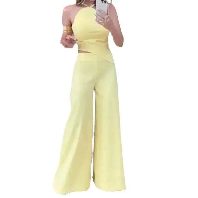 Women's Fashion Solid Color Wide Leg Jumpsuit - EX-STOCK Canada