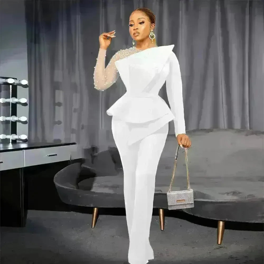 Women's Fashion Splicing Beads Jumpsuit - EX-STOCK CANADA