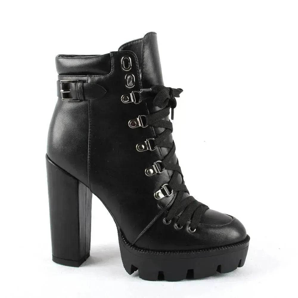 Women's High Heel Mid-heel Boots Thick Heel Women's Boots - EX-STOCK Canada