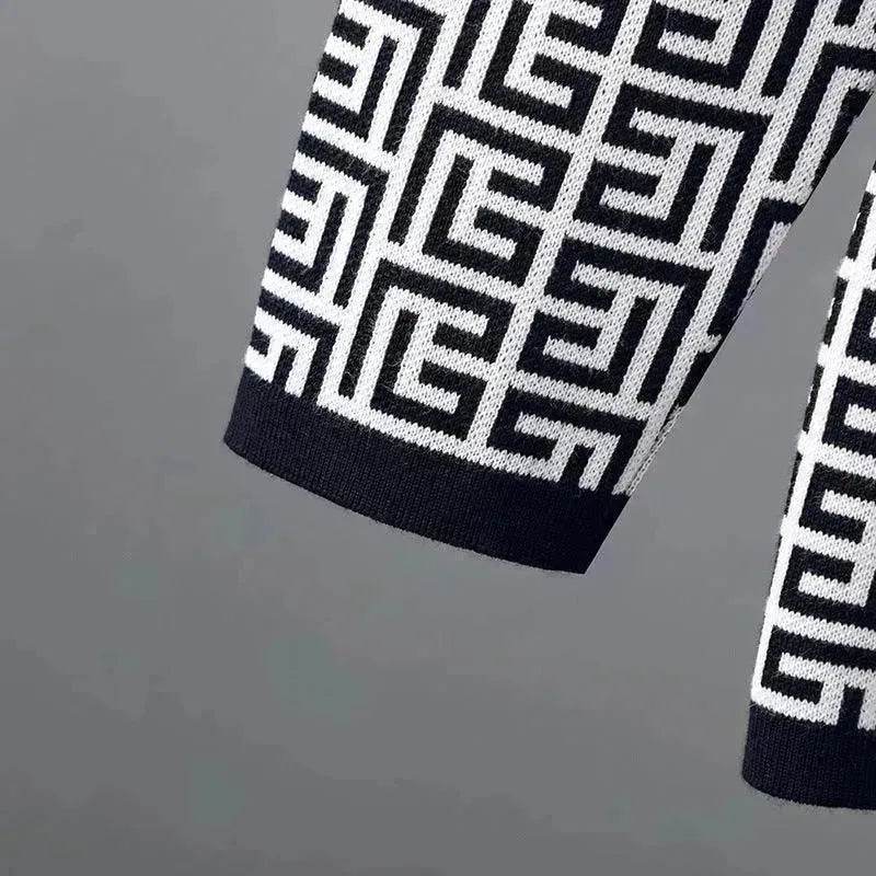 Women's Inverness V-neck Base Knitwear Wide-leg Trousers Three-piece Set - EX-STOCK Canada