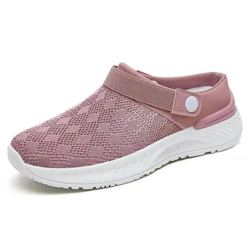 Women's Mesh Sandals Summer Breathable Lazy Slippers One-step Round Toe Half-slip Beach Slippers . - EX-STOCK Canada