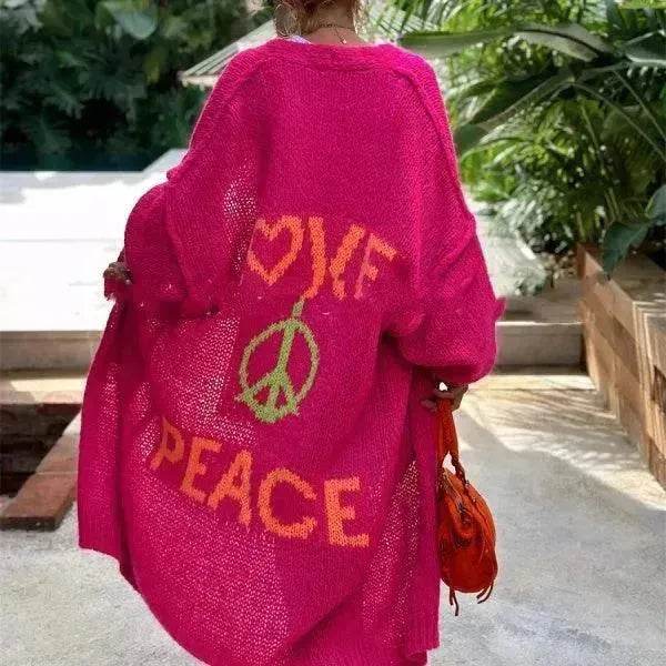 Women's Off Jacquard Casual Cardigan Sweater - EX-STOCK Canada