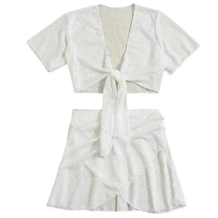 Women's Solid Color Two-piece Swimsuit Sun-proof Beach Dress - EX-STOCK Canada