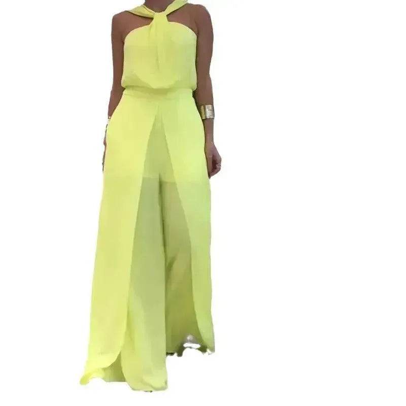 Women's Solid Color Wide Leg Jumpsuit - EX-STOCK Canada