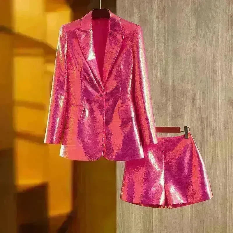 Women's Suit Coat Shorts and Blazer Fashion Suit Two-piece Suit - EX-STOCK CANADA
