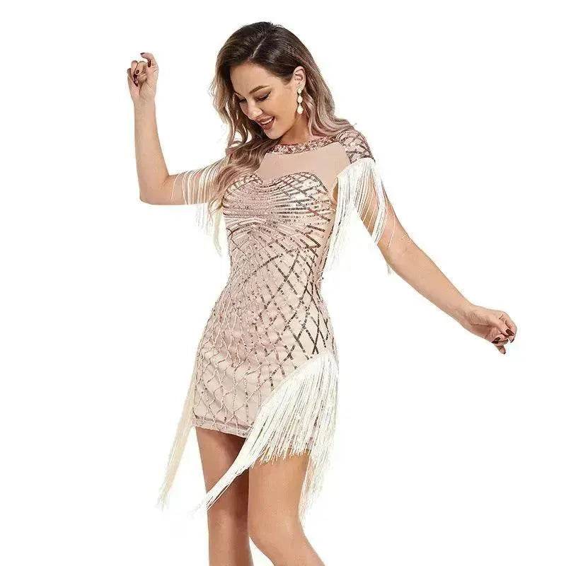 Women Sequined Vintage Party Nightclub Embroidery Mini Dress - EX-STOCK Canada