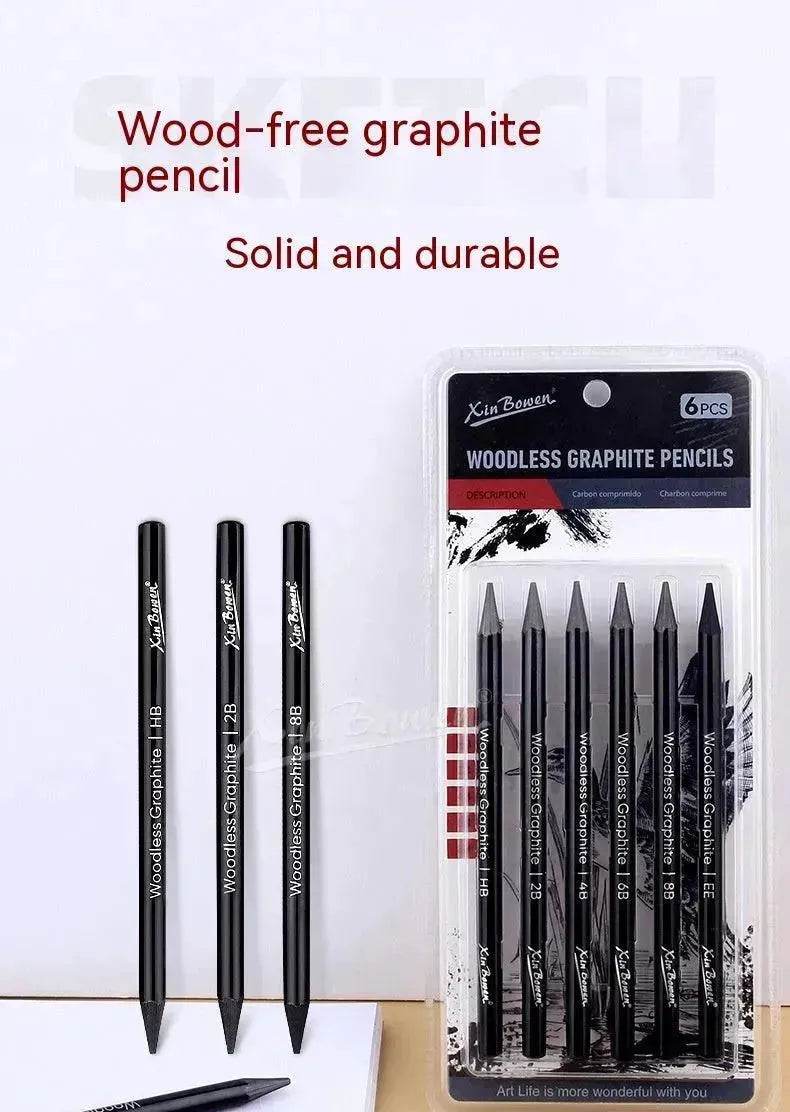Wood-free Graphite Full Lead Sketching Pencil 6 PCs Suit For Art - EX-STOCK Canada