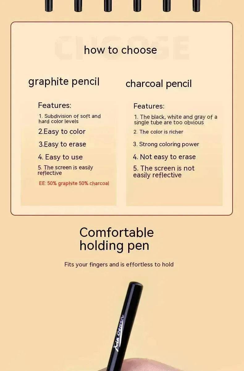 Wood-free Graphite Full Lead Sketching Pencil 6 PCs Suit For Art - EX-STOCK Canada