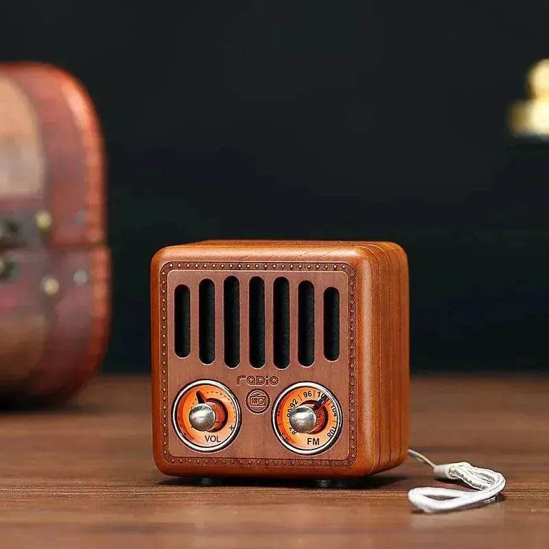 Wooden Bluetooth Speakers Retro Solid Wooden Audio With Radio Card - EX-STOCK Canada