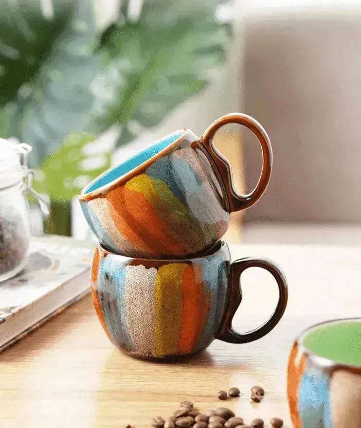 Creative Handmade European Style Ceramic Couples Mug with Lid Soon - EX-STOCK Canada
