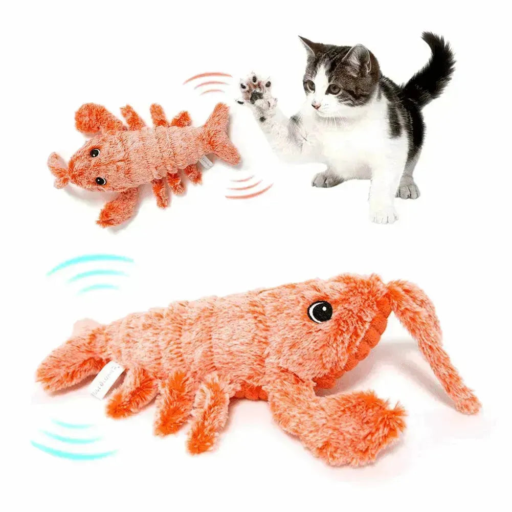 Crevette Sautillante Électrique USB Charge Simulation Homard Jouet Amusant Pour Animaux - EX-STOCK Canada