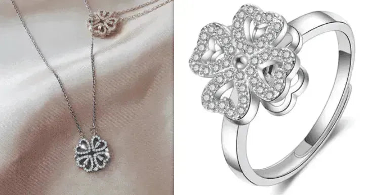 Collier pour femmes en Trèfle à quatre feuilles déformable détachable de style explosif - EX-STOCK CANADA
