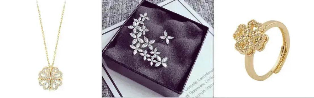 Collier pour femmes en Trèfle à quatre feuilles déformable détachable de style explosif - EX-STOCK CANADA