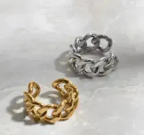 À la mode avec une bague au design unique en chaîne - EX-STOCK CANADA