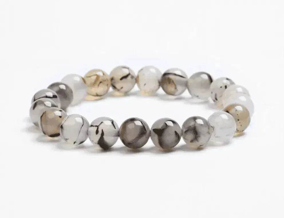 Handmade Black Lava Seven Chakra Healing Balance Beaded Bracelet - EX-STOCK Canada