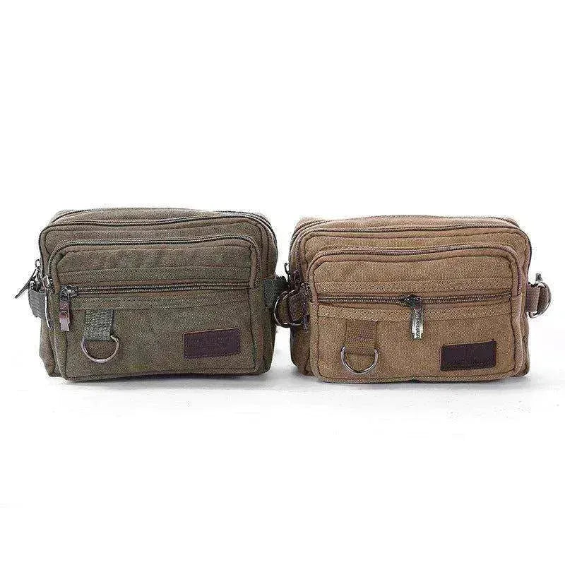Sac banane en toile avec 4 poches à fermeture éclair - EX-STOCK Canada