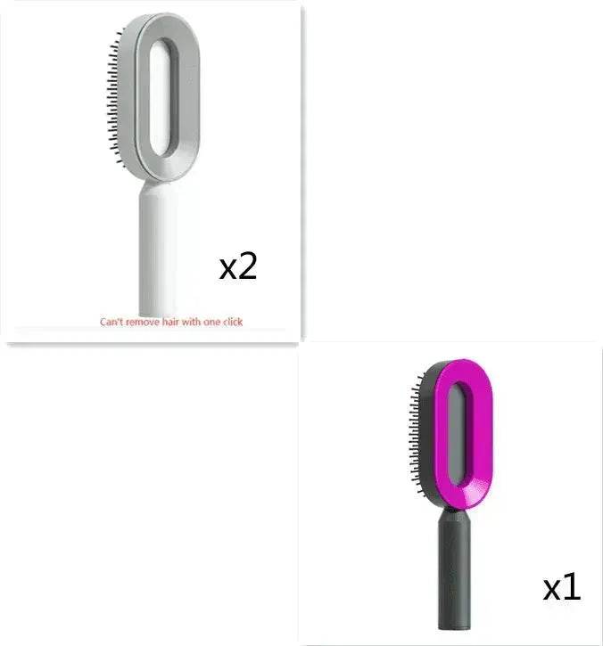 Self Cleaning Hair Brush For Women key Massage Scalp - EX-STOCK Canada