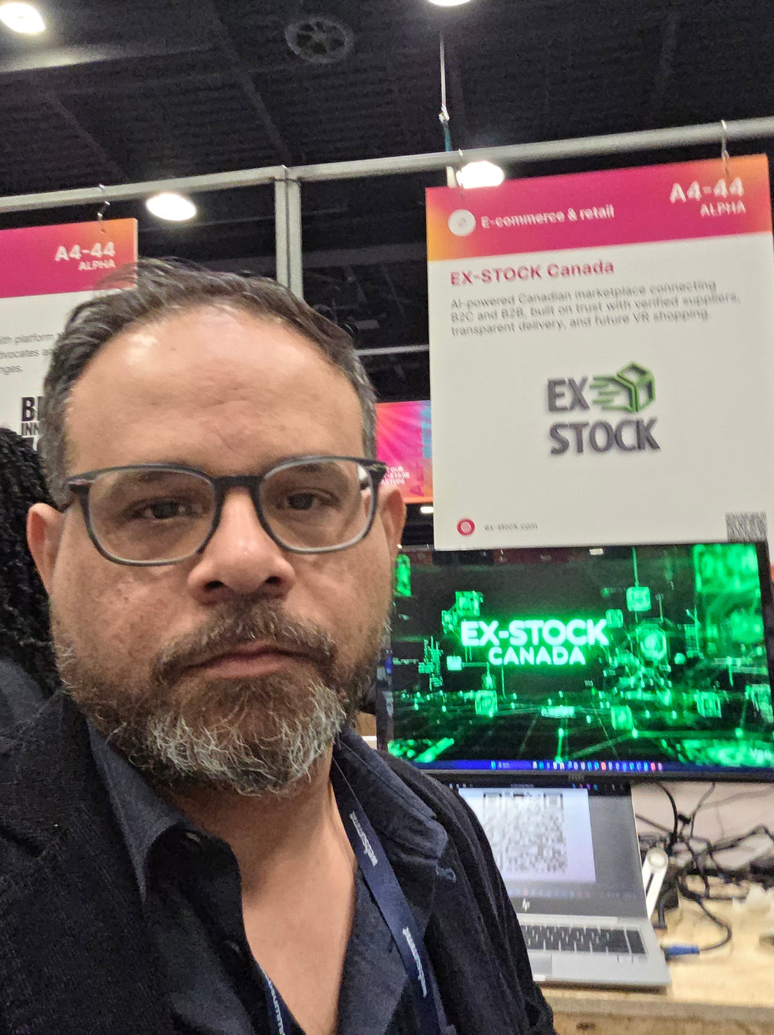 Wadah Bishnak at EX-STOCK Canada Booth A4-44 during Web Summit Vancouver 2026