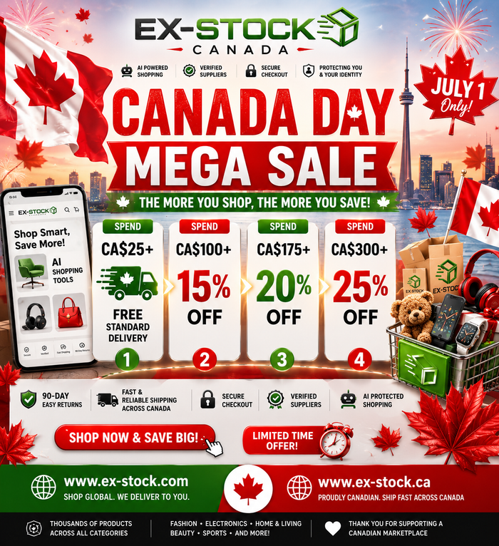 Canada Day Sale 2026: Up to 25% Off + Free Shipping at EX-STOCK Canada 🇨🇦