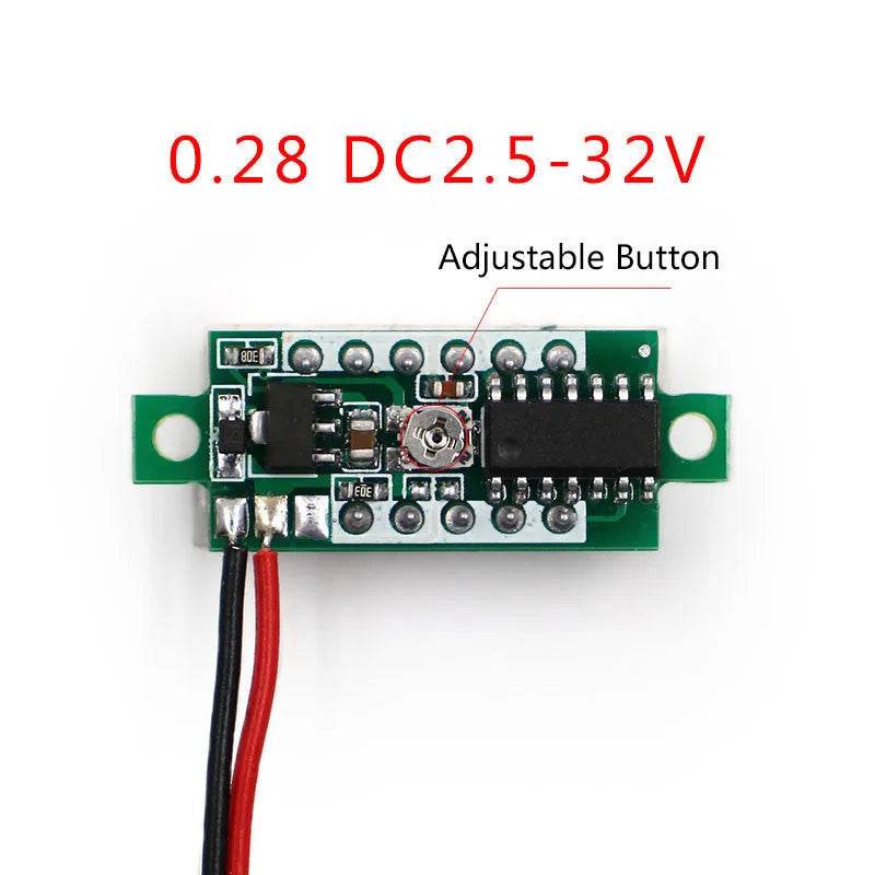 0.28 Ultra-small DC Voltmeter Digital LED Display Adjustable - EX-STOCK Canada