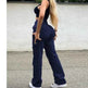 Straight Leg Cargo Pants Women High Waist Casual Baggy Pants - EX-STOCK Canada