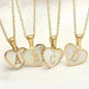 26 Letter Heart-shaped Necklace White Shell Love Clavicle Chain Fashion Personalized Necklace For Women Jewelry Valentine's Day - EX-STOCK CANADA