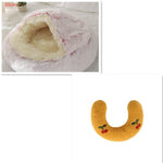 2 In 1 Dog And Cat Bed Pet Winter Bed Round Plush Warm Bed House Soft Long Plush Pets Bed Pet Products EX-STOCK Canada 
