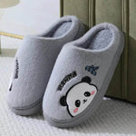 Cute Cartoon Panda Slippers Home Winter Warm Thick-soled Floor Bedroom Slipper Couples House Shoes - EX-STOCK Canada